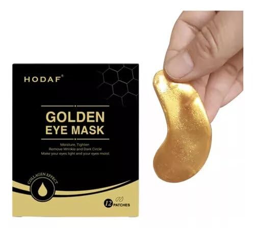 24K Gold Eye Patches Collagen Anti-Wrinkle Anti-Aging Beauty & Personal Care Dark Circles & Puffiness Brightener Rejuvenating Christmas Gift for Women Christmas Gift for Mom Skin Care Facial Travel