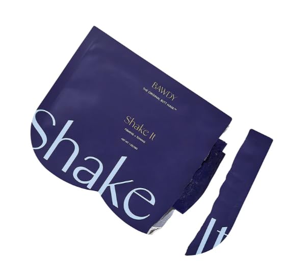 BAWDY Shake It - Marine Algae Beauty Mask for Your Butt - Firming + Illuminating Treatment for Your Behind - 2 Sheets, One for Each Cheek - Clean Beauty Mask for Your Butt (2 Sheets - Single-Use)