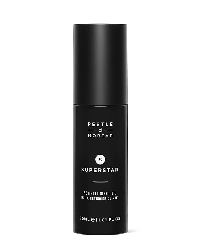 Pestle & Mortar Superstar 2% Retinoid Night Oil, Overnight Face Serum, Anti Aging, Reduces Wrinkles & Fine Lines with Vitamin E, Vitamin C and organic oil 1 Fl Oz