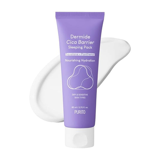 PURITO Dermide Cica Barrier Sleeping Pack 2.7 fl.oz / 80ml ceramide and centella, night cream, sensitive type, moisture pack