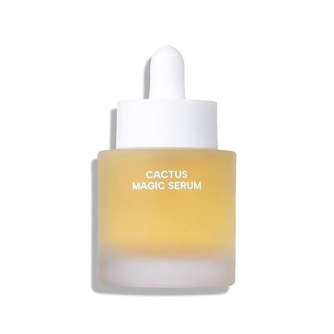 Whamisa Organic Cactus Magic Serum, Anti-Wrinkle & Brightening, Rejuvenation, Strengthen Skin Barrier, Probiotics, Hydrating, Facial Ampoule, Pore Refining (32ml)