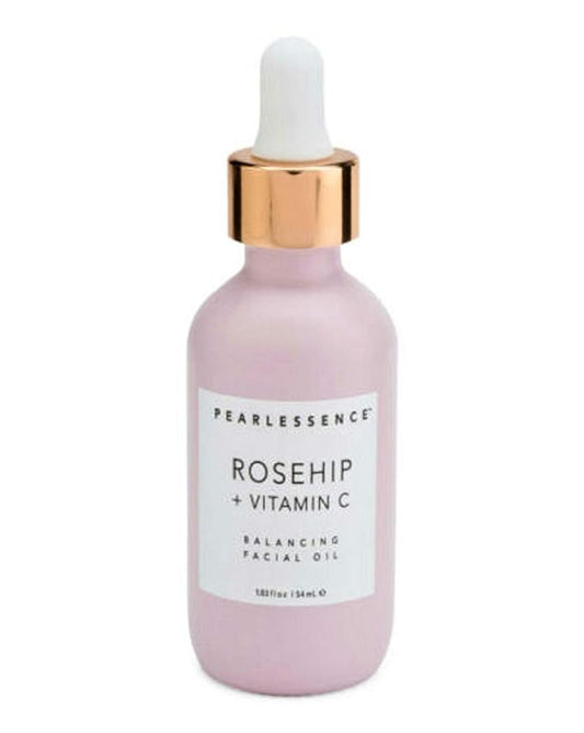 Pearlessence Rosehip Balancing Facial Oil + Rosehip Fruit Oil & Vitamin C | Daily Hydration to Help Balance & Revive Skin | Made in USA & Cruelty Free