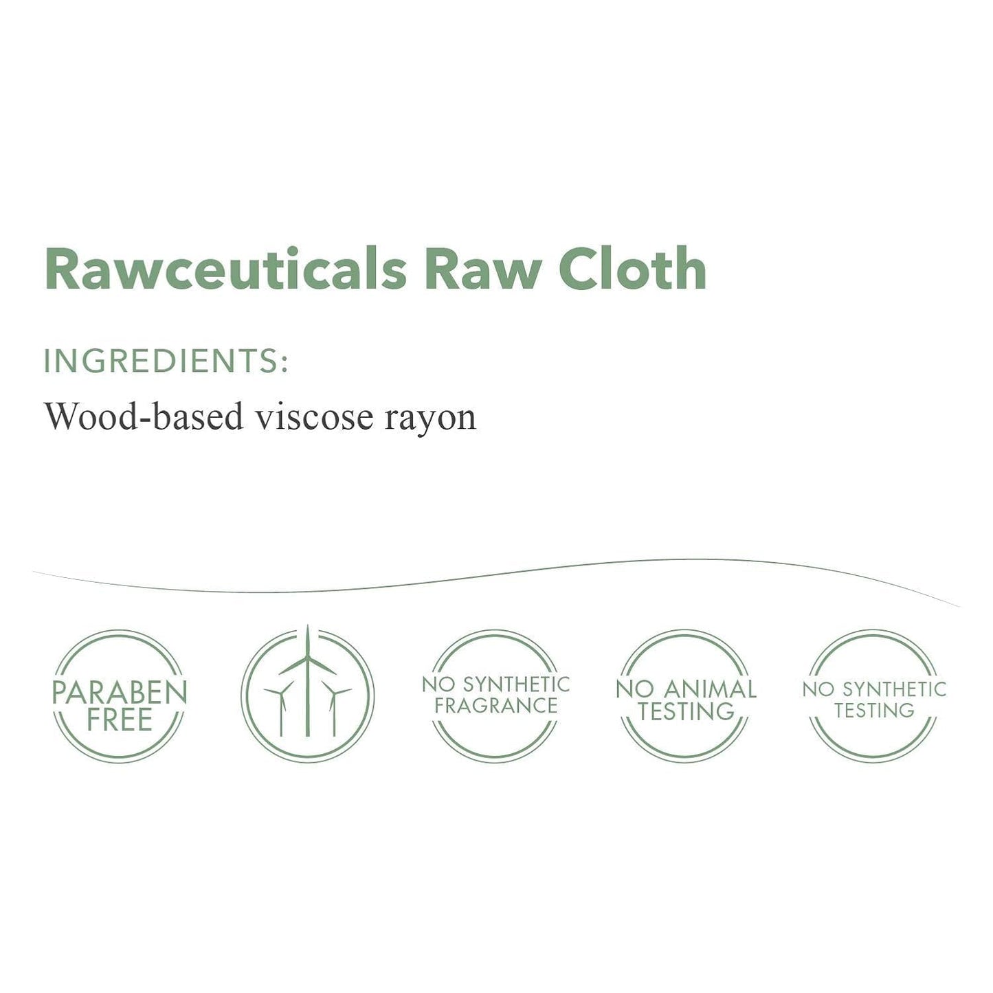 emerginC Rawceuticals Raw Cloth - Reusable Facial Cloth - Eco-Friendly Face Wipe (2 Cloths)