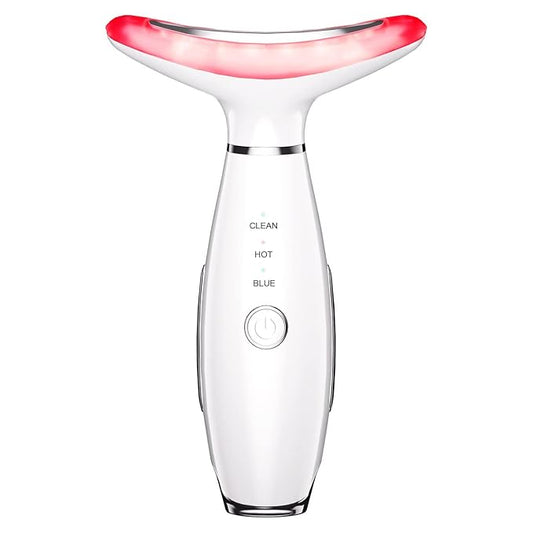 3-in-1 Beauty Massager for Face and Neck, Based on Triple Action LED, Thermal, and Vibration Technologies for Skin Care,Improve,Firm,Tightening and Smooth