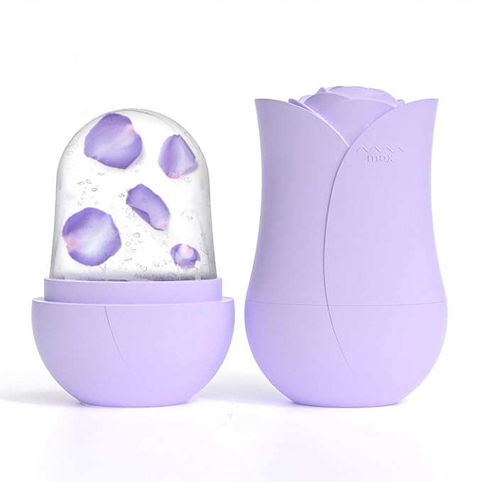 Ice Roller For Face，Cryo Cube Ice Roller For Facial And Eye,Skincare Tools,For Relieving Facial Edema, Shrinking Pores, And Lifting And Firming The Skin (Purple)