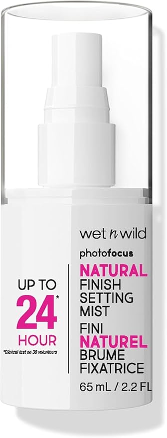 wet n wild Photo Focus Setting Mist, Up to 24HR Wear, Lightweight & Nourishing with Provitamin B5 & E, Suitable for All Skin Types, Cruelty-Free & Vegan- Matte Finish