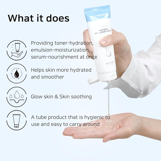 Pantheno Hyaluronic Acid Multi-Serum, 3.38 fl. Oz/ 100ml, as Toner,Emulsion,Essence at once, Korean Skincare