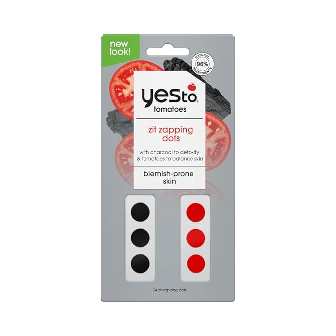 Yes To Tomatoes charcoel Set – Face Mask, Scrub & Cleanser, Moisterizer, Spot Treatment