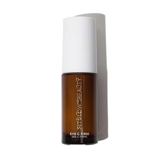 Fitglow Beauty | Eye C Firm Anti Aging, Firming & Hydrating Eye Cream | Reduce Wrinkles, Fine Lines, Dark Circles & Puffiness | Vitamin C + K, Caffeine, Hyaluronic & Botanical Extracts | Clean Beauty