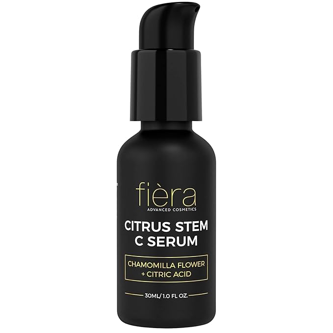 Fièra Vitamin C Serum with Hyaluronic Acid & Citrus Stem Cells - Anti-Aging Brightening, Firming, Hydrating Serum for Mature Skin, Reduces Dark Spots, Fine Lines & Boosts Radiance - 1 FL. OZ. / 30 ML