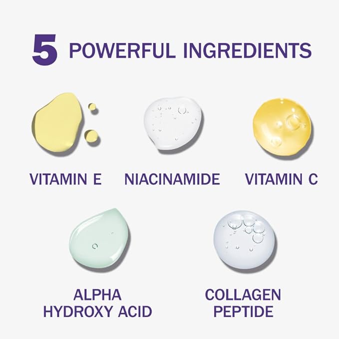 Olay Super Serum - Vitamin C & E, Niacinamide, Collagen Peptide, AHA - Glass Skin Care for Face - Brightening, Hydrating, Firming, Evens Tone, Smooths Fine Lines, Dark Spot Reduction, 1.7 Oz