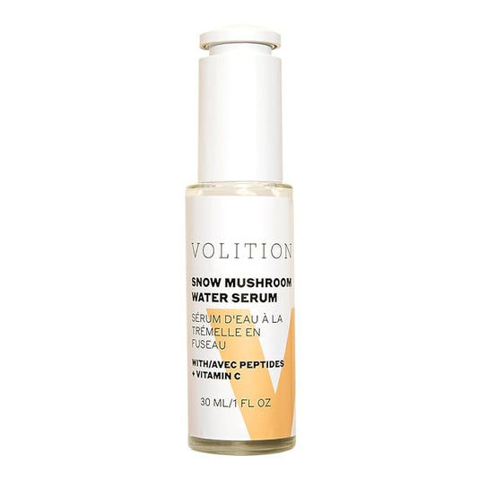 Volition Beauty Snow Mushroom Water Facial Serum - Hydrating Face Serum Improves Moisture Retention While Minimizing Look of Pores & Fine Lines (30ml / 1 fl oz)