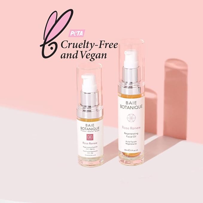 Baie Botanique Anti-Aging Facial Oil 30ml - Rose Absolute, Camelia, Borage, Evening Primrose, Abyssinian & Amla Oil - 100% Natural, 90% Organic