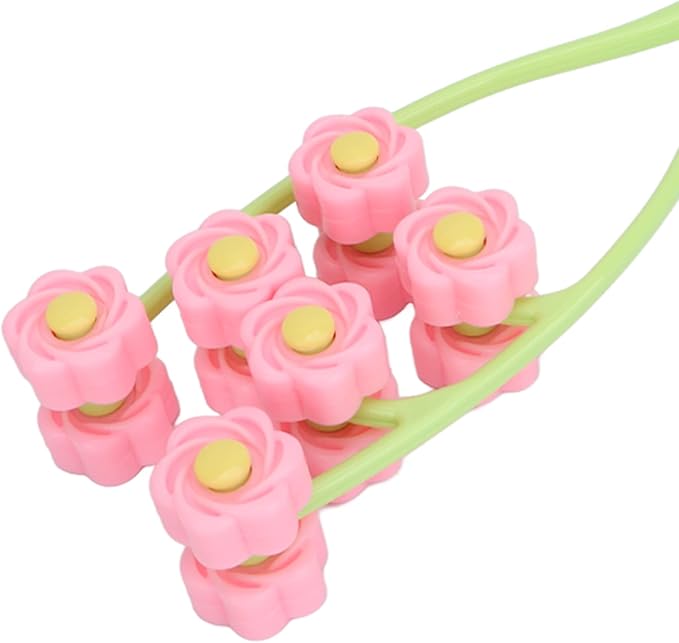Face Massager Roller, Flower Design V Shaped Face Massager Melon Seed Face Massager for Arms for Face Pink