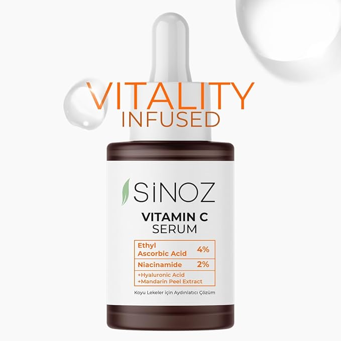 Vitamin C Brightening Face Serum | With Hyaluronic Acid & Vitamin C%4 + Niacinamide%2 | Evens Skin Tone, Fades Dark Spots & Fine Lines | Lightweight & Fast Absorbing | 30 ml