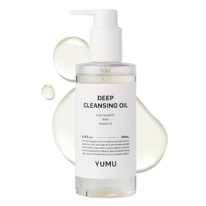 Coix Pore Control Deep Cleansing Oil, Waterproof Makeup Remover, Double Cleansing, Blackhead Remover, Korean Skin Care (200ml/6.76 fl.oz)