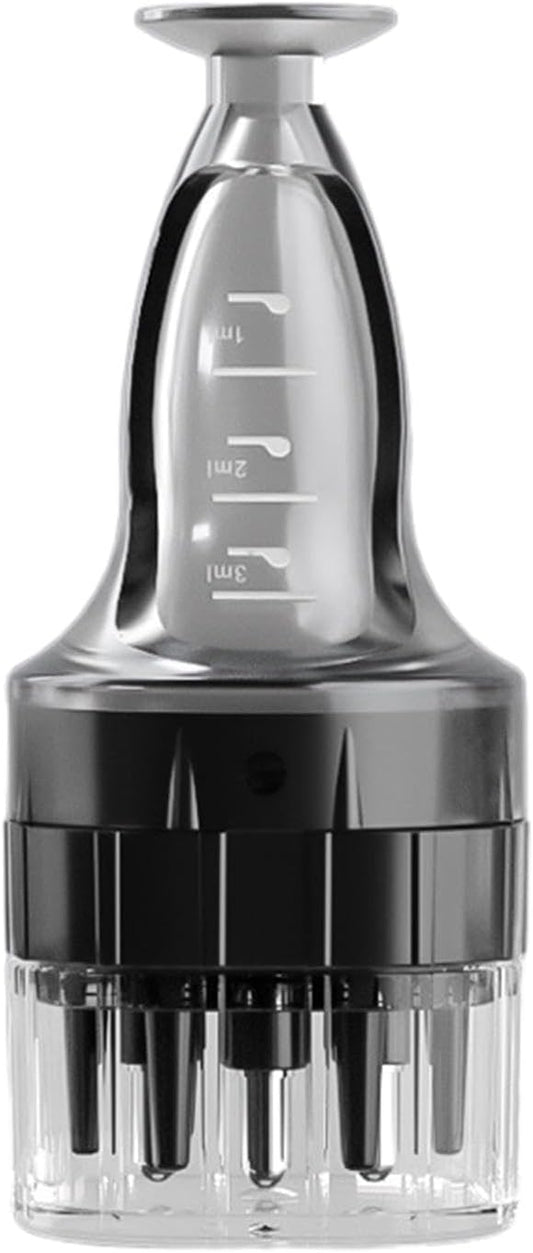 SYCOOVEN Scalp Applicator Comb for Hair Scalp Treatment, Hair Oil Root Comb Massager for Hair Growth, Essential Oil Bottle (Black)