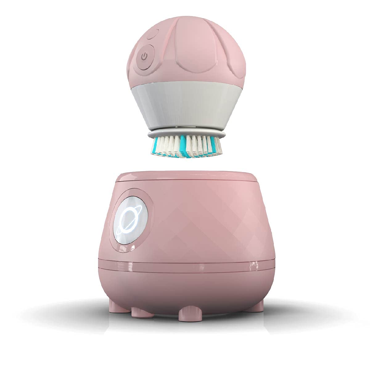 TAO Clean Ona Diamond Orbital Facial Brush and Cleansing Station – Suave Mauve – Electric Face Cleansing Brush with Ergonomic Handle, Dual Speed Settings