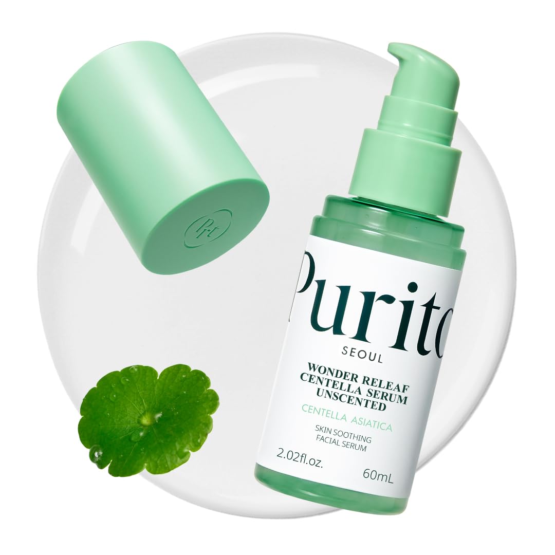 PURITO Centella Unscented Serum, 34,860 ppm Centella, Facial Serum for Sensitive Skin & Acne-Prone Skin, Soothing Serum, Vegan & Cruelty-Free, Korean Skincare, 2 fl.oz / 60ml