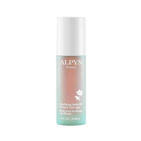 Alpyn Clarifying Facial Oil with Retinol & Pink Algae | Clear Congestion, Smooth Fine Lines, Improve Texture & Glow | 1 Fl Oz / 30 ml