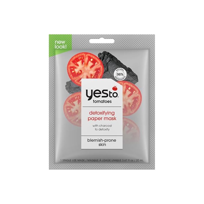 Yes To Tomatoes charcoel Set – Face Mask, Scrub & Cleanser, Moisterizer, Spot Treatment