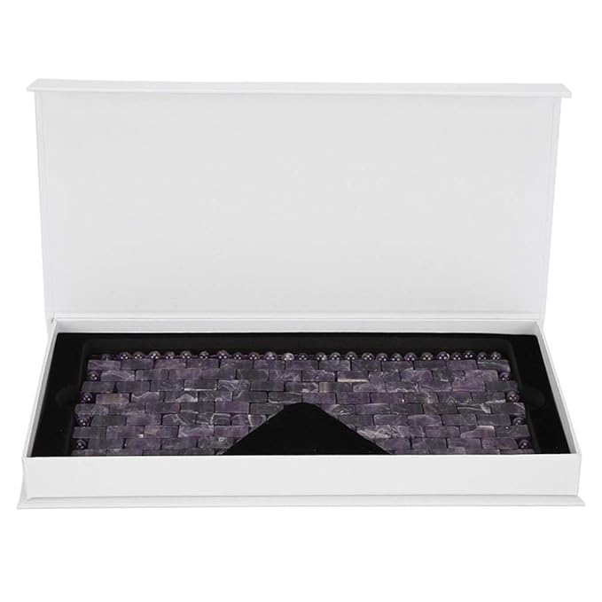 Jade Eye Mask, Jade Stones Agingproof Cooling Sleeping Eye Mask, Cold Eye Covers For Relief Eye Fatigue (Amethyst)