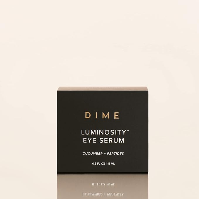 DIME Beauty Luminosity Eye Serum, Eye Cream Treatment With Caffeine for Dark Circles and Puffiness, 0.5 oz / 15 mL
