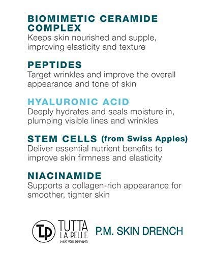 Anti Aging Night Cream - Intense Hydrating Face Moisturizer - Enriched with Hyaluronic Acid, Ceramide, Peptides, Excellent Night Face Cream - Fragrance Free - Light Feeling - 1.7 oz