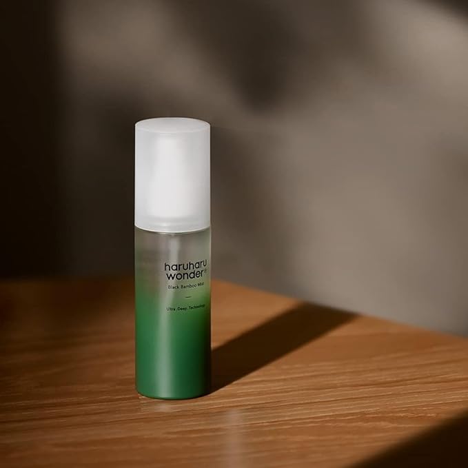 Haruharu Wonder Black Bamboo Mist - Hydrating and Firming skin, Black rice, Panax ginseng for clean and smooth skin surface (2.7 fl.oz) | Vegan, Crurelty Free, EWG-Green