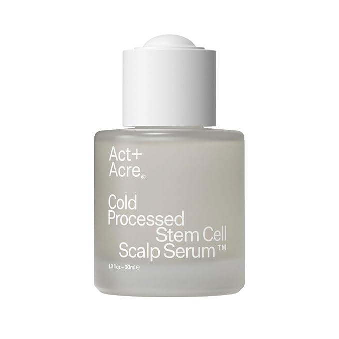 ACT+ ACRE Cold Processed Stem Cell Scalp Serum - Promotes Thicker and Fuller-Looking Hair - Soothes and Hydrates the Scalp - Sulphate and Paraben Free - Aloe Vera for Improved Scalp Health - 1 fl oz.