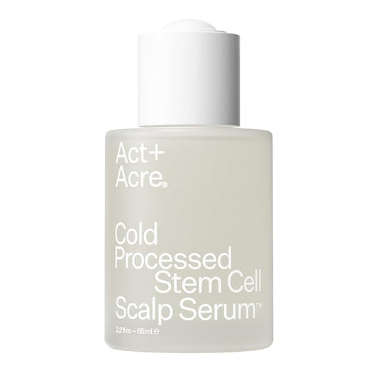 Act+Acre Cold Processed Stem Cell Scalp Serum - Promotes Thicker and Fuller-Looking Hair - Soothes and Hydrates the Scalp - Sulphate and Paraben Free - Aloe Vera for Improved Scalp Health.
