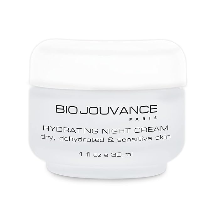 Hydrating Night Cream 1oz / 30ml - For Normal/Dry/Sensitive Skin | Anti Aging Face Moisturizer Hydrating Lotion | Daily Facial Skin Care Treatment Regimen | Made in France