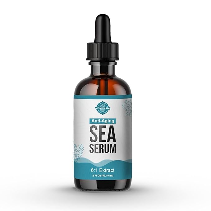 Sea Serum Anti-Aging Face Serum, Hydrating and Moisturizing, Natural Ingredients, 2.03 fl oz