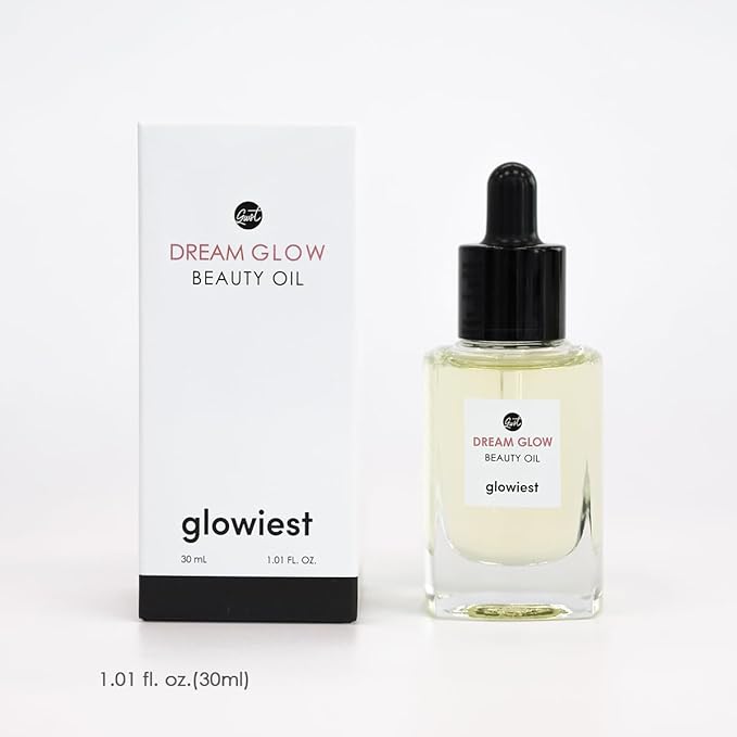 DREAM GLOW BEAUTY OIL - Natural Facial Oil for All Skin Types - Clean Beauty, Camellia Japonica SeedOil, CastorOil - 30ml (1.01 fl. oz.)