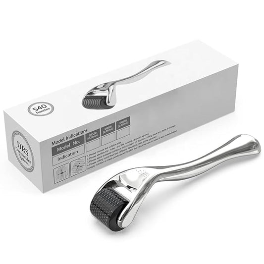 Derma Roller Microneedling Roller for Face Body - 540 Titanium Microneedle Roller w/Storage Case
