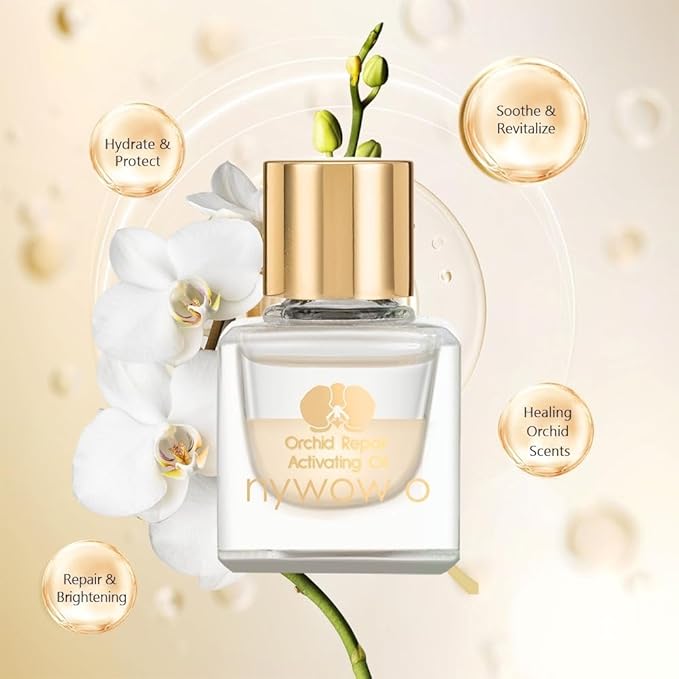 Orchid Hydration Facial Oil, Luxurious Lightweight Orchid Face Oil for Daily Hydration & Radiance, Perfect for Sensitive & Dry Skin, 0.04 fl. oz