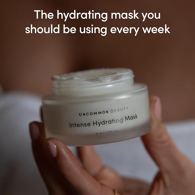 Intense Hydrating Mask - Moisturizing Face Mask with Shea Butter - All Skin Types, Vegan, Cruelty Free, Fragrance Free, 1.799 OZ
