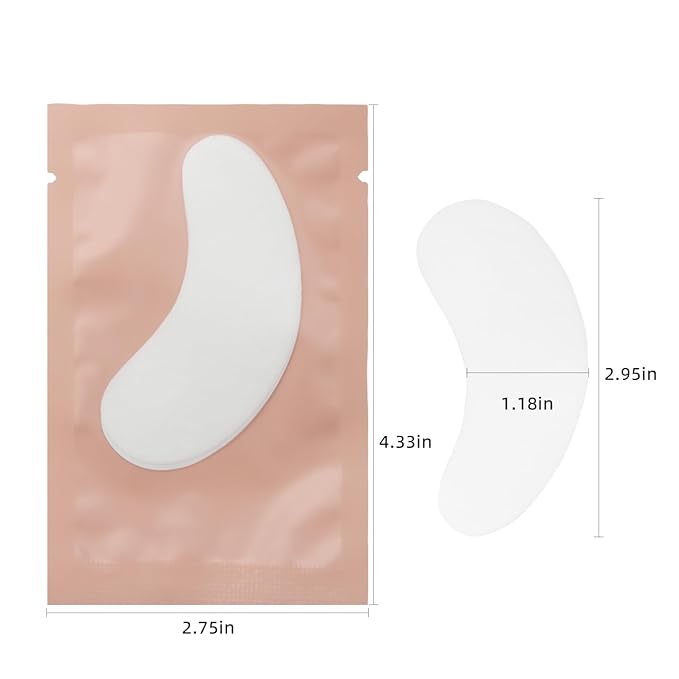 100 Pairs Hydrogel Under Eye Gel Patches Lint Free Eye Lash Pads Eyelash Extension Tool Mask Eyepads (#2-Pink)
