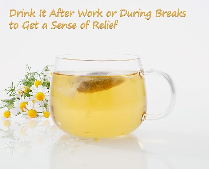 135 Premium Chamomile Tea Bags, Made with 100% Pure Natural Chamomile Flower, Caffeine Free & Non-GMO.