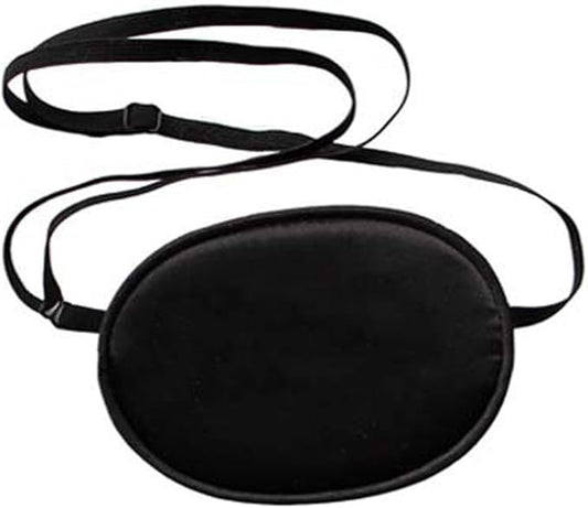 Soft Comfortable Silk Pirate Eye Patch for Adults Lazy Eye Amblyopia Strabismus Black