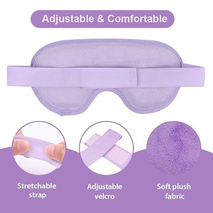 NEWGO Bundle of Cooling Eye Mask and Foot Ice Pack Purple