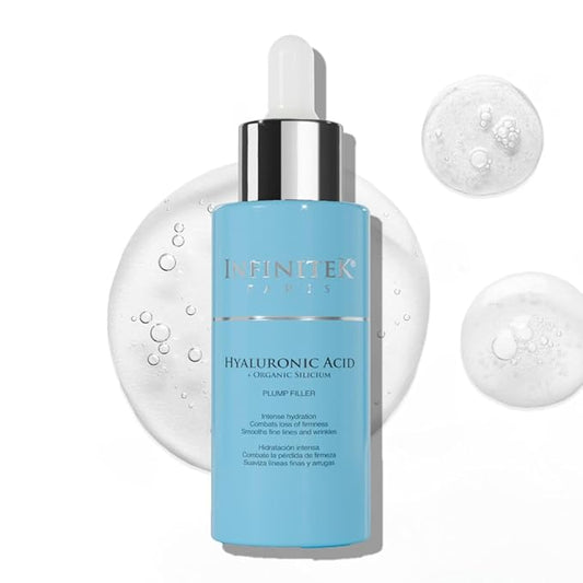 Infinitek Paris Skin Care Organic Facial Hyaluronic Acid Serum - 1 Fl Oz, Hydrating Face Serum - Premium Anti-Aging Moisturizer Hyaluronic Acid with Organic Silicon for Radiant Skin