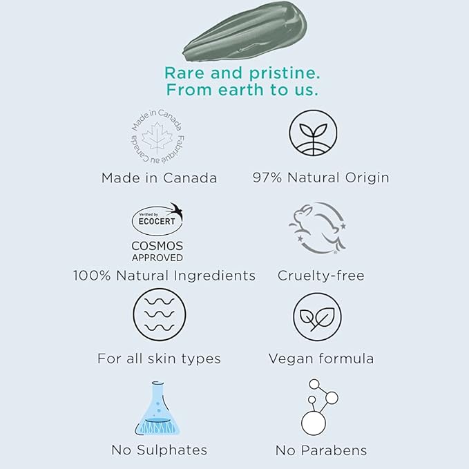 BL'EAU Nourishing Spirulina Clay Mask - Hydrate skin Replenish and Soothe and Pore Tightening, 80 g ℮ Net Wt. 2.8 oz