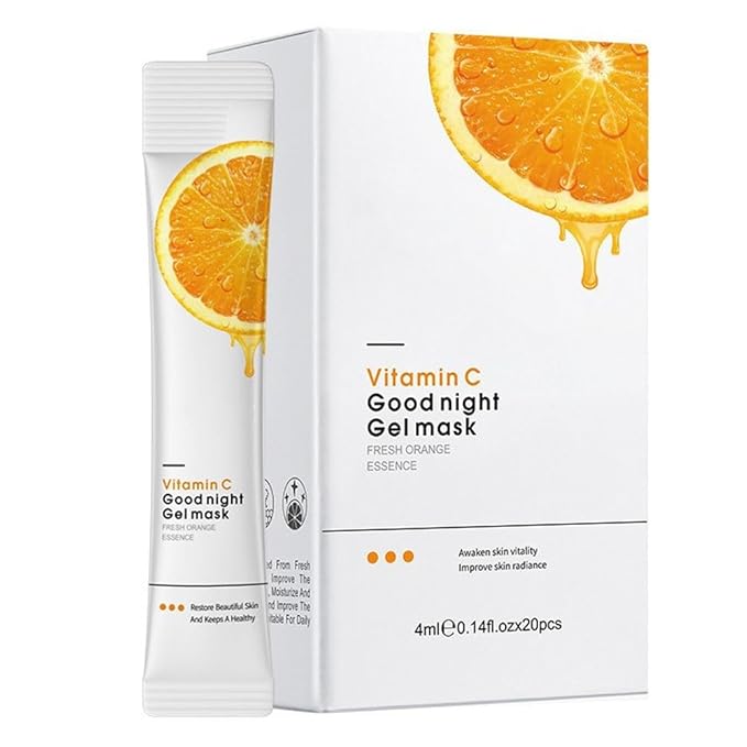 10X Collagen Anti-Aging Sleep Mask – Active Protein Technology – Intensive Hydration, Reduces Sagging & Dullness, Skin Care, Smooth & Whitilight, Cruelty-free (20PCS-Vitamin C Jelly Mask)