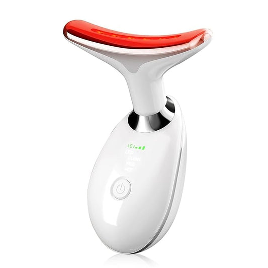 2025New Neck Face Massager, Face Sculpting Tool, 3 Modes and Vibration for Facial Massager for Double - Chin Wrinkle,Daily Home Use (White)