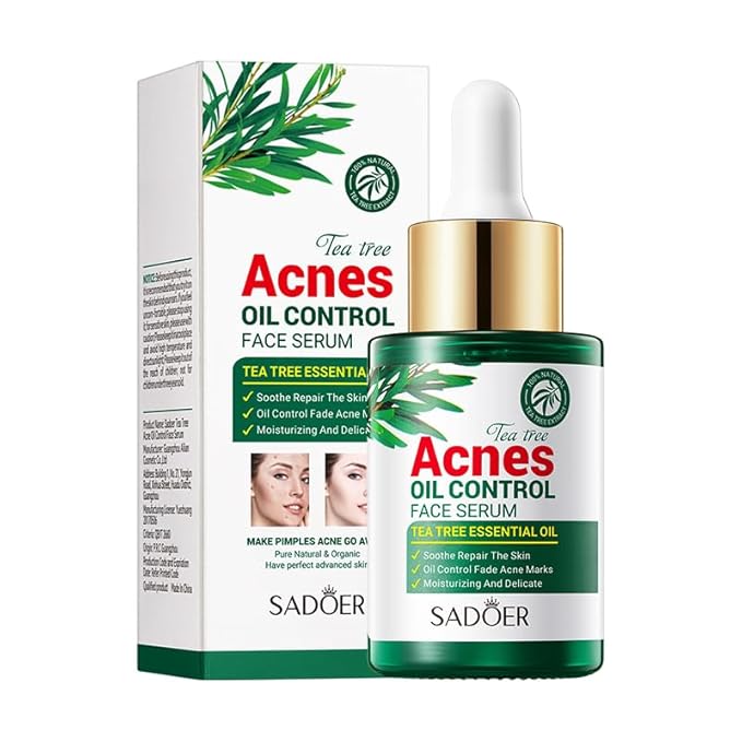 Tea Tree Oil for Face - Acne Serum - Unclog Pores, Soothe Breakouts - Blemish Spot Treatment for Smooth, Glowing Skin - Tea Tree Oil for Skin, 1.1 Fl Oz