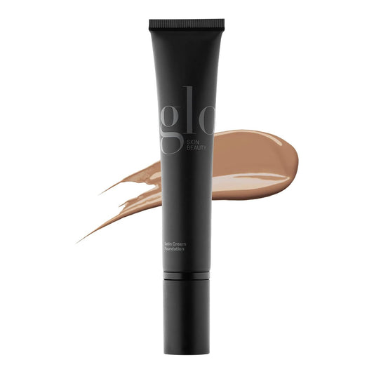 Glo Skin Beauty Satin Cream Foundation Makeup for Face, Honey - Full Coverage, Semi Matte Finish, Conceal Blemishes & Even Skin Tone