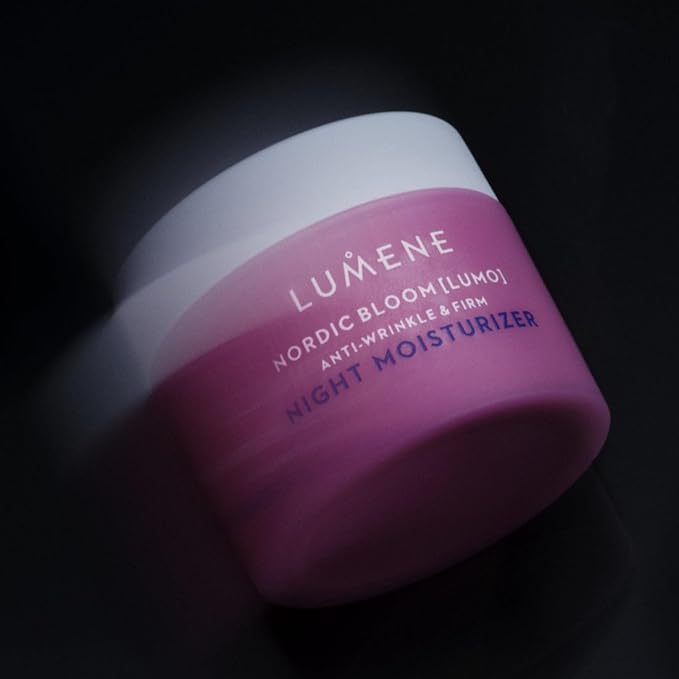 Lumene Nordic Bloom [Lumo] Anti-Wrinkle & Firm Night Moisturizer - Hydrating Face Moisturizer for Visibly Radiant & Smooth Skin - Formulated with Pre-Retinol Complex + Lingonberry Extract (1.7 oz)