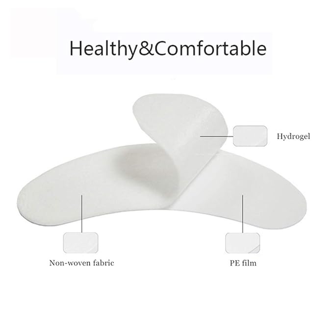 LANKIZ 100 Pairs Under Eye Gel Pads for Lash Extensions, 100% Natural Plant Extract, Collagen Hydrogel, Lint-Free, Moisturizing, Reduces Dark Circles and Eye Puffiness