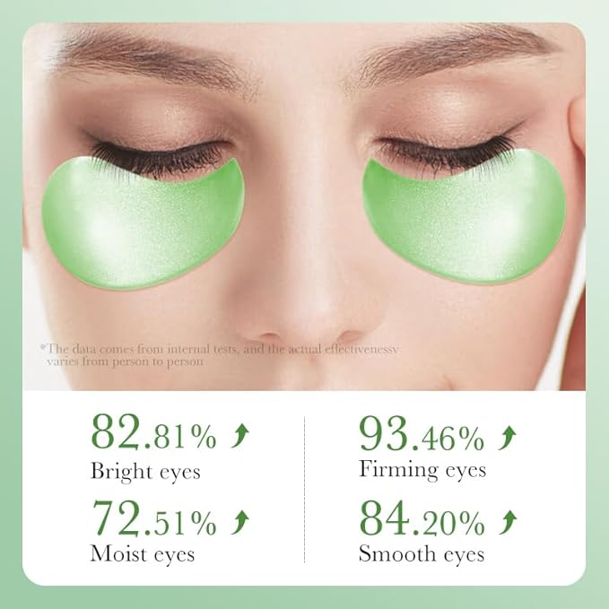 Aloe Vera Under Eye Mask, Avocado Under Eye Patches, 120 Pcs Moisturizing and Improving Eye Skin Dryness, Nourishing Eye Care Mask for Dark Circles and Puffiness (Avocado & Aloe)